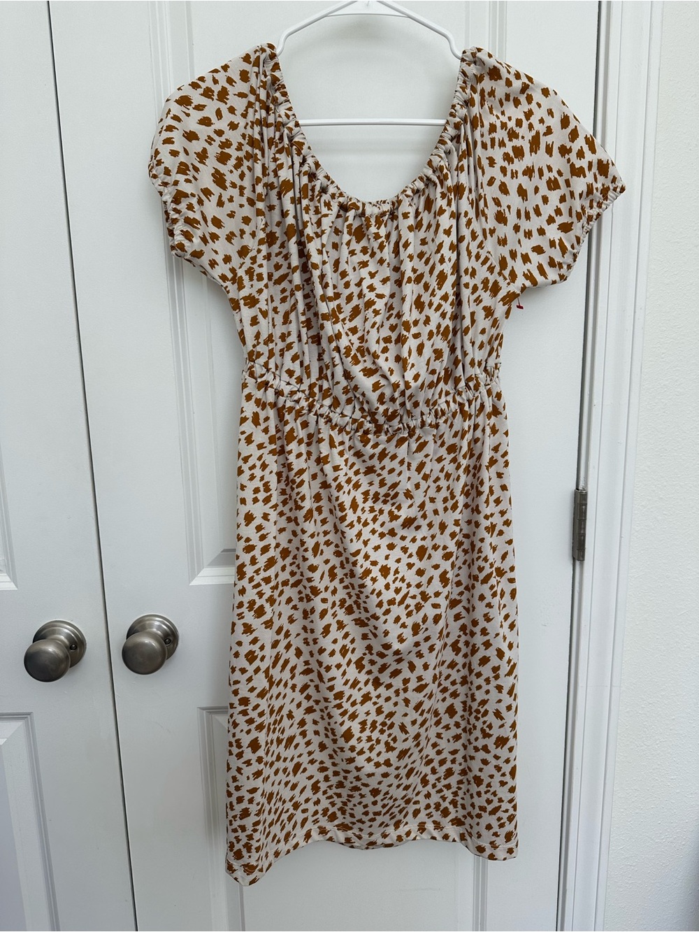 A.P.C. Cream Dress with Brown Spot Print